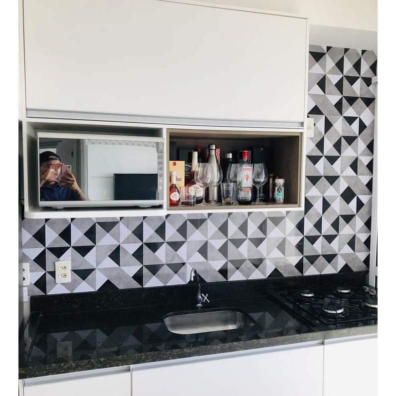 Papel de Parede Adesivo Autocolante Lavavel Geométrico Cozinha Banheiro Sala  1,00 x 0,50 GEOMÉTRICO em Oferta na Shopee