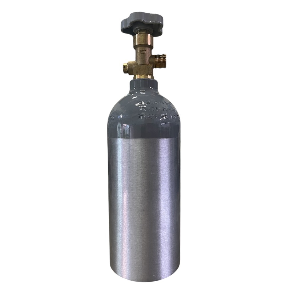 Cilindro Garrafa CO2 de Alumínio de 800mL (600g) - SOMENTE O CASCO VAZIO
