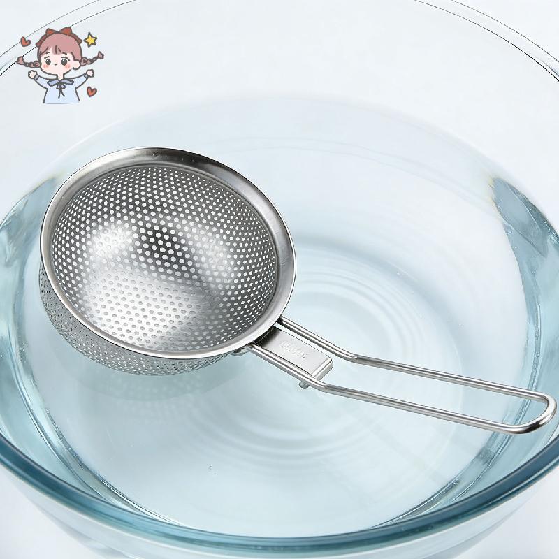 Coador De Panela Quente De Aço Inoxidável 304 Com Alça Dobrável , Cesta De Drenagem Suspensa , Rede De Óleo Para Fritar