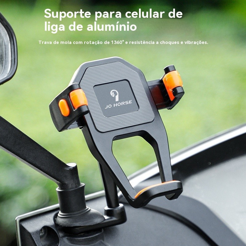 Suporte de telefone para bicicleta em liga de alumínio, suporte de navegação fixo, suporte de telefone com rolete, supor