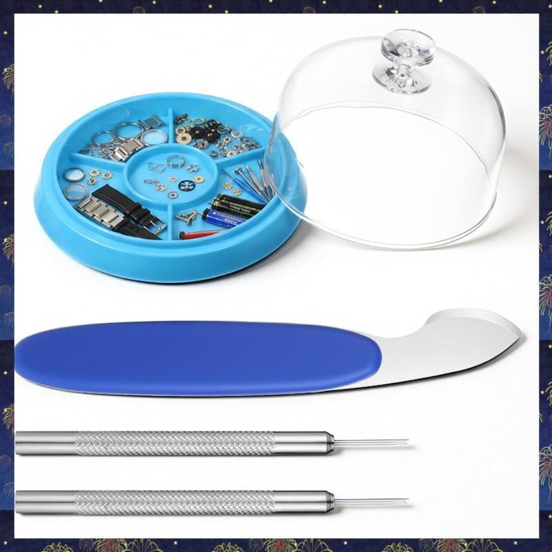 Componente De Parafuso Hardware Relógio Movimento Capa Poeira 5 Slots Caixa Armazenamento Peças Bandeja Para Artesanato 