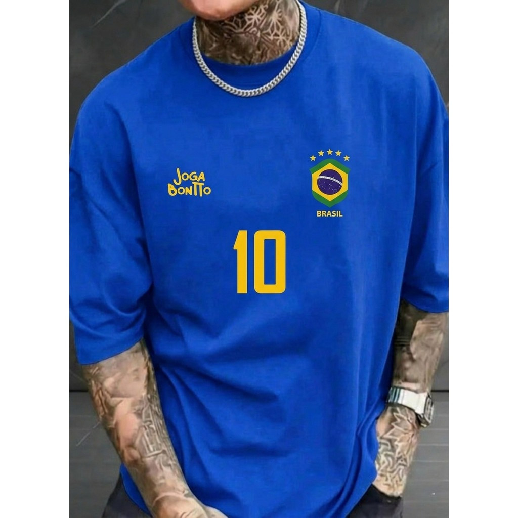Camisa Brasileira Joga Bonito Brasil Copa do Mundo Brasileiro Hexa Cultura Futebol Treino Esporte