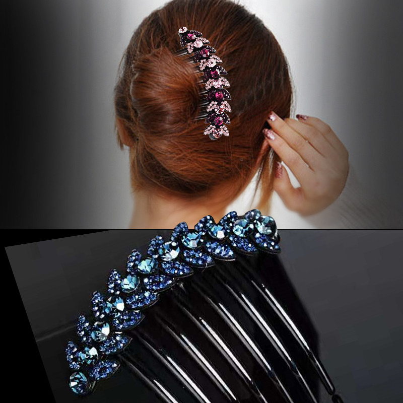 Inserir pente placa dispositivo de cabelo pente de cabelo grampo de cabelo strass acessórios de cabelo grampo de cabelo 