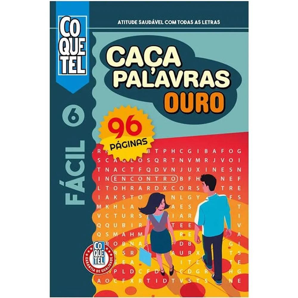 LIVRO COQUETEL CAÇA-PALAVRAS OURO 6 - NÍVEL FÁCIL