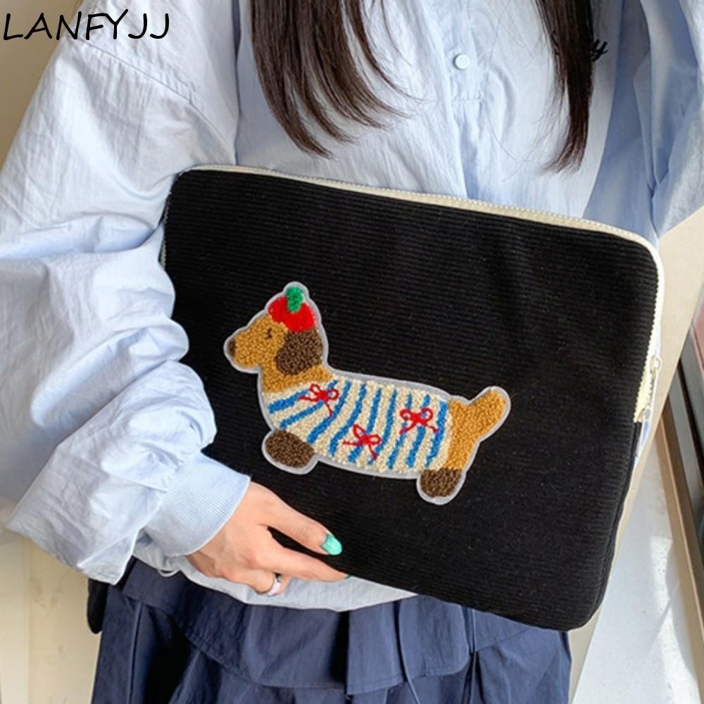 LANFYJJ Bolsa Para Laptop , Tablet À Prova De Choque Cachorro De Desenho Animado Fofa Computador De Menina Doce Kawaii