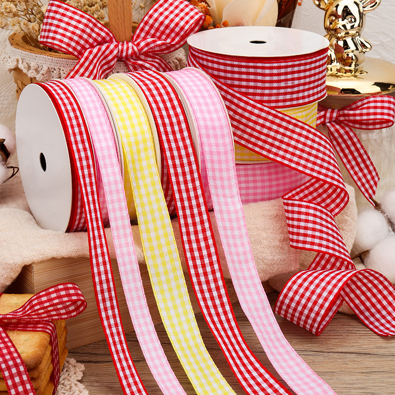 Rolo De 15 Fita Xadrez Para Decoração De Bolo/Casamento/Presente Dia Dos Namorados/Faça Você Mesmo/Material Feito À Mão