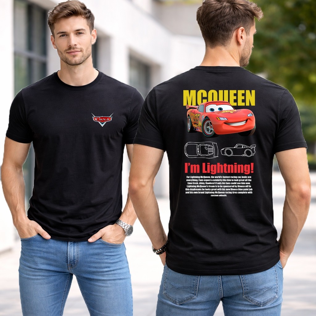 Camiseta Relampago McQueen Oversized Cars Estampada Premium Unissex Streetwear MYN STORE