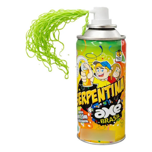 Serpentina Spray Espuma Carnaval Copa Do Mundo Cor Verde Trilha Magazine