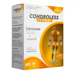 Condroless Complex Cúrcuma + Vitamina C Com 60 Comprimidos