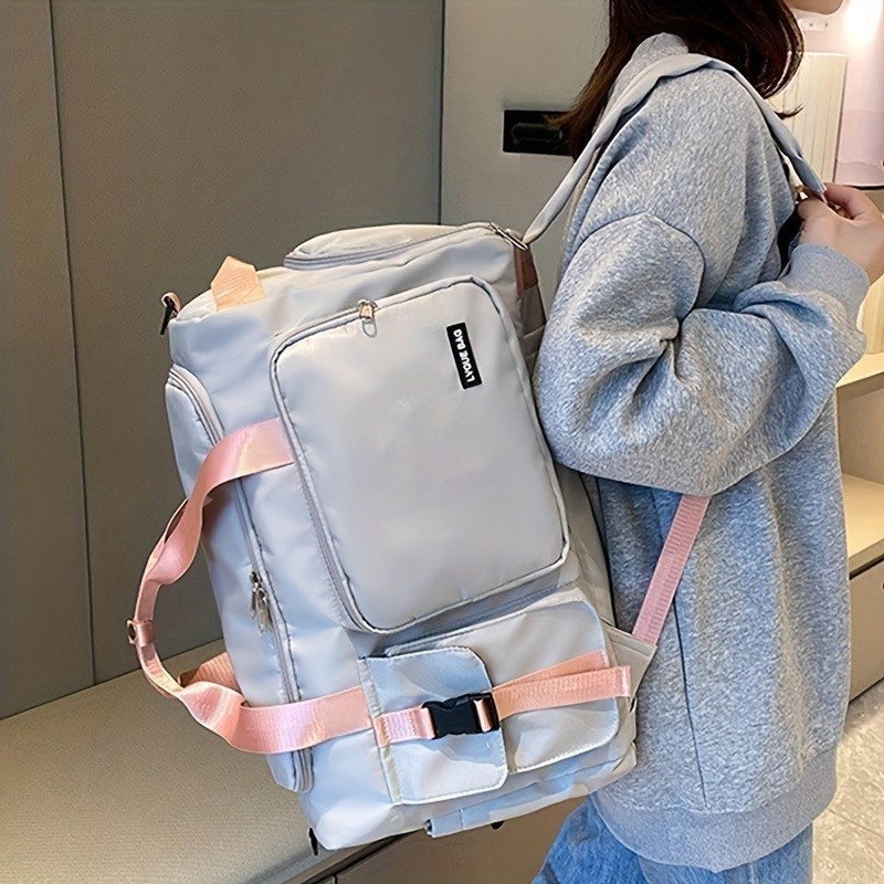 Imagem Bolsa De Viagem Organizador Multifuncional Com Grande Capacidade Alça De Ombro Ajustável Independente Para Sapatos