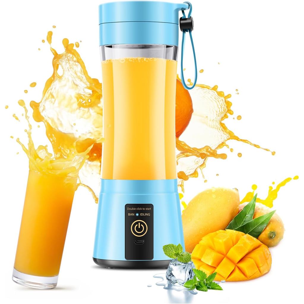 Liquidificador Portátil Sem Fio de Tamanho Pessoal - Liquidificador para Fazer Smoothies e Shakes, Copo de 12 Oz Livre d