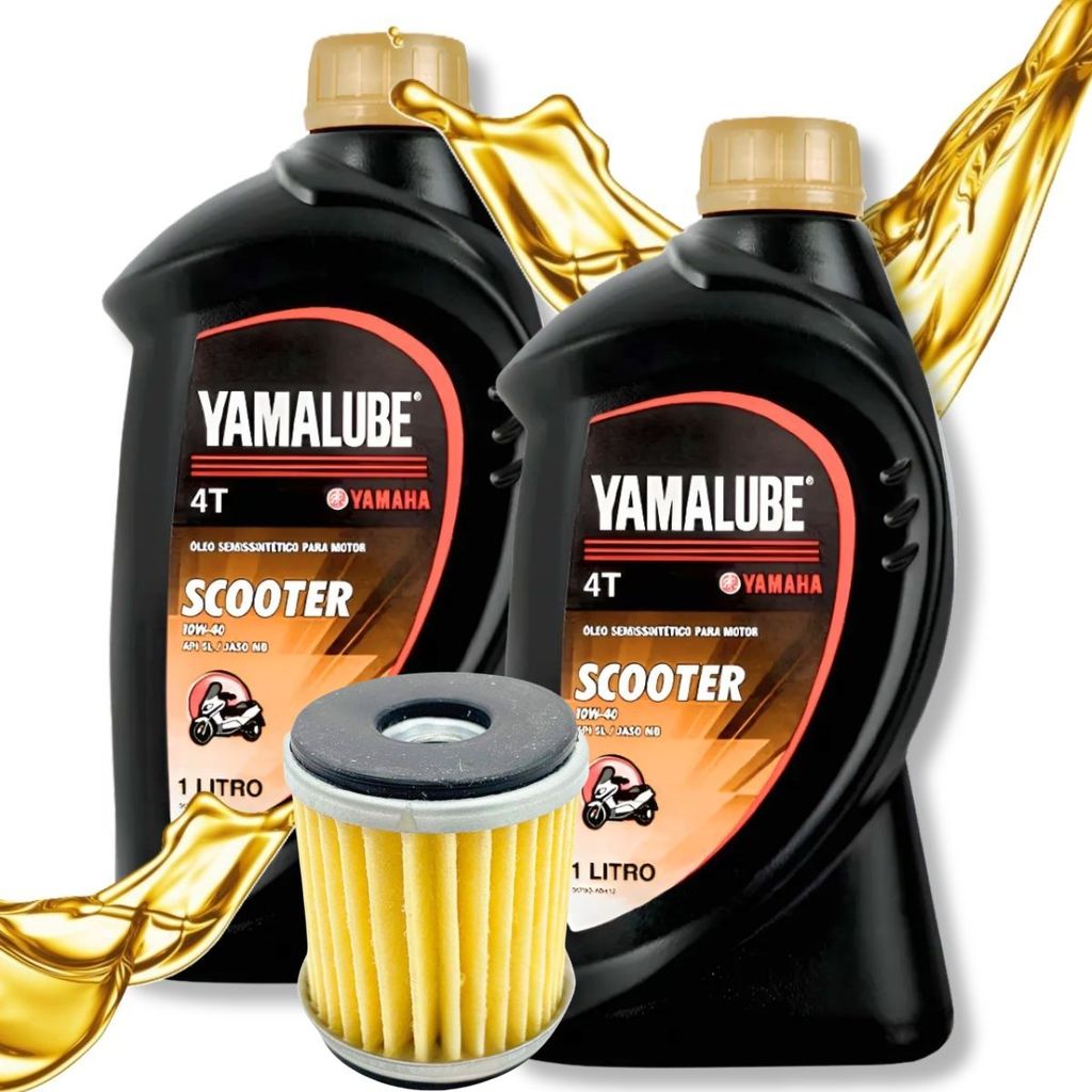 Troca de Óleo Xmax 250 / Xmax 300 Yamalube Scooter 10w40 2 Litros + Filtro