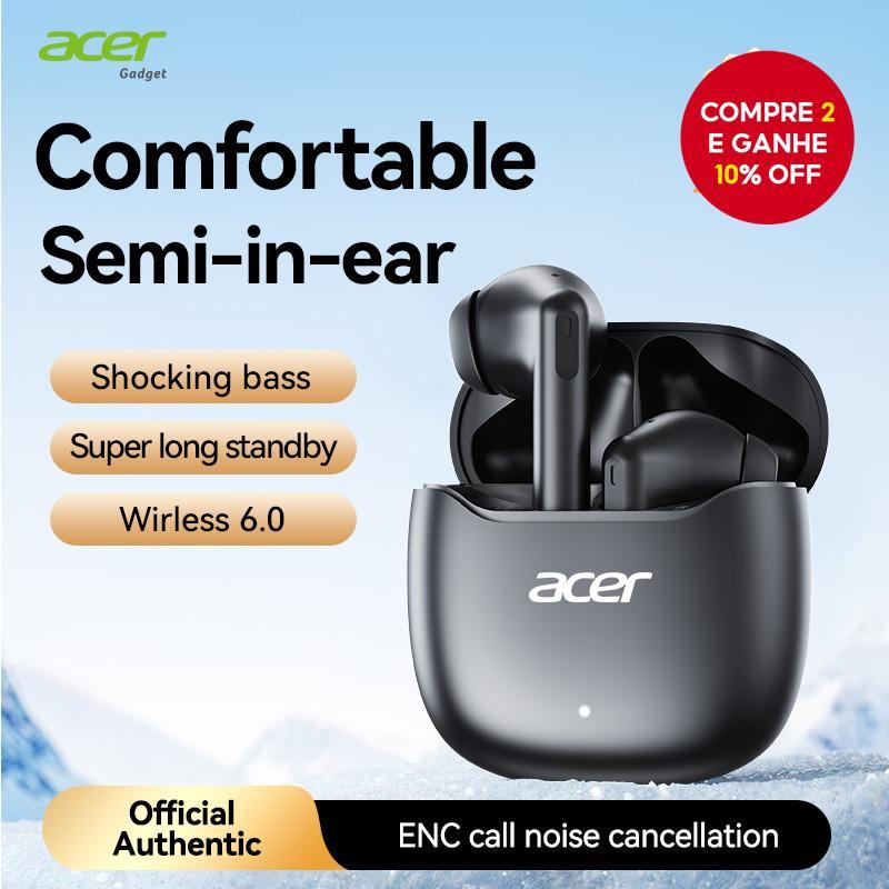 Fones de Ouvido Acer OHR617: Fones de Ouvido Sem Fio com Clipe de Orelha, Semi-Intra-Auriculares, Fones de Ouvido