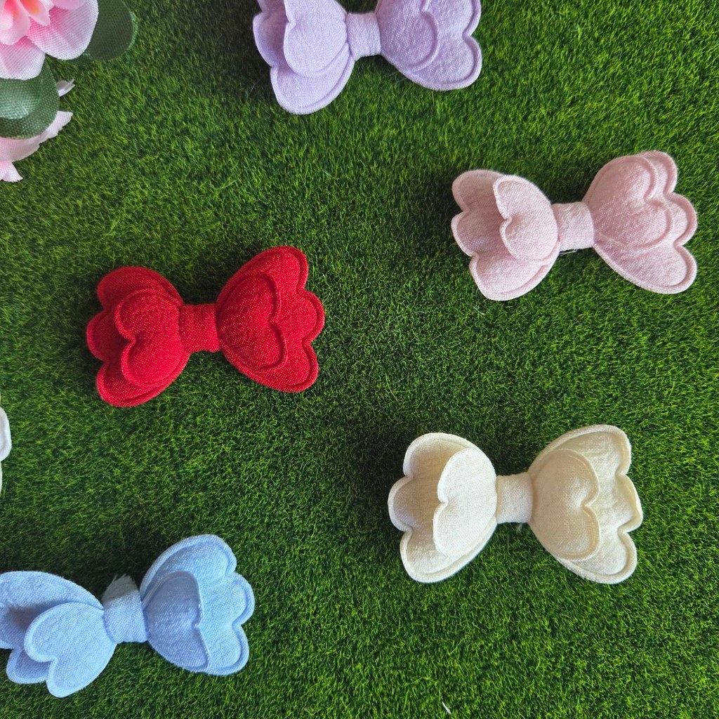 Laço Duplo 6x3,5 cm Pacote 10 Unidades —laceira laços lembrancinhas menina