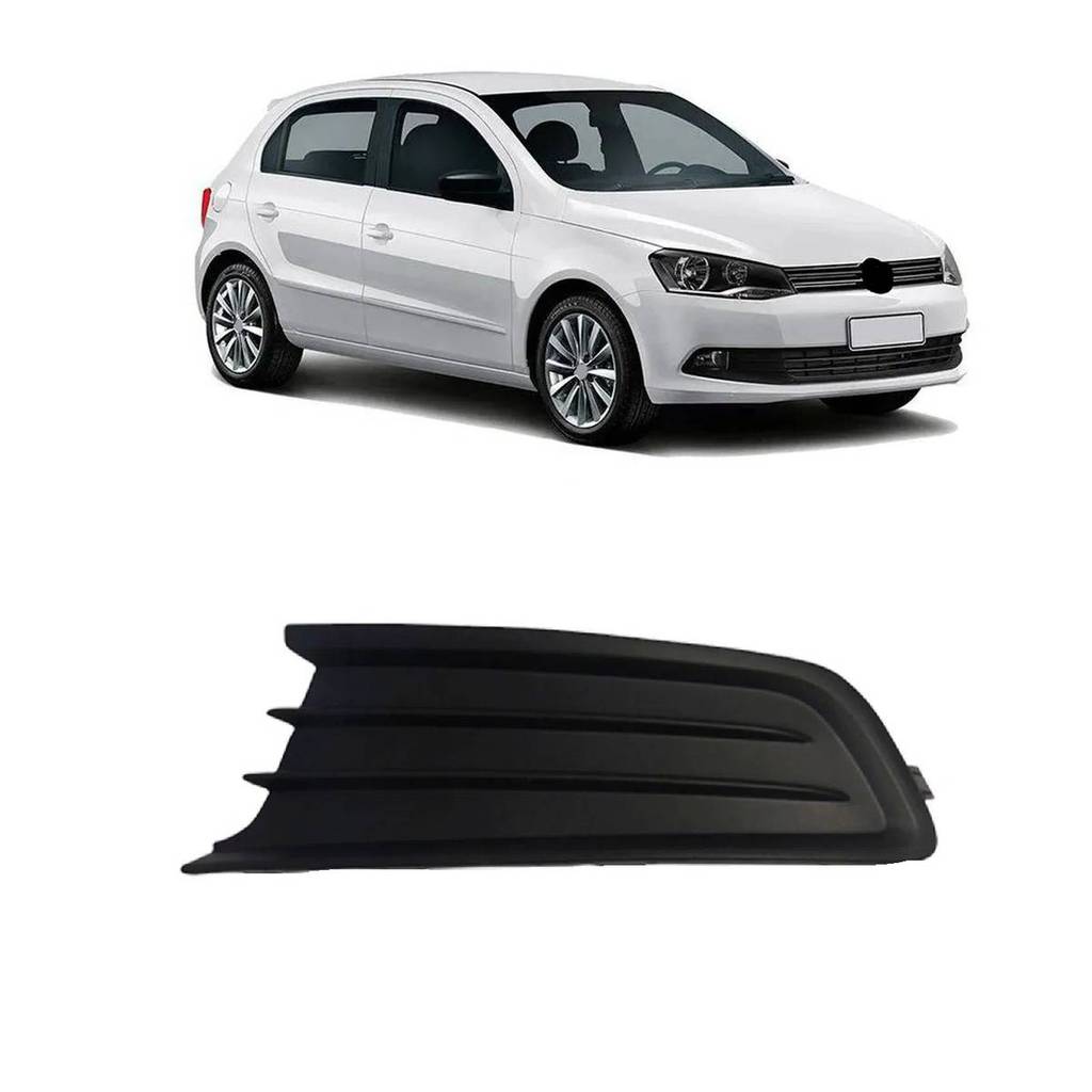 Grade Parachoque Gol G6 2012 2013 2014 2015 2016 Moldura Preta Sem Furo Lado Direito