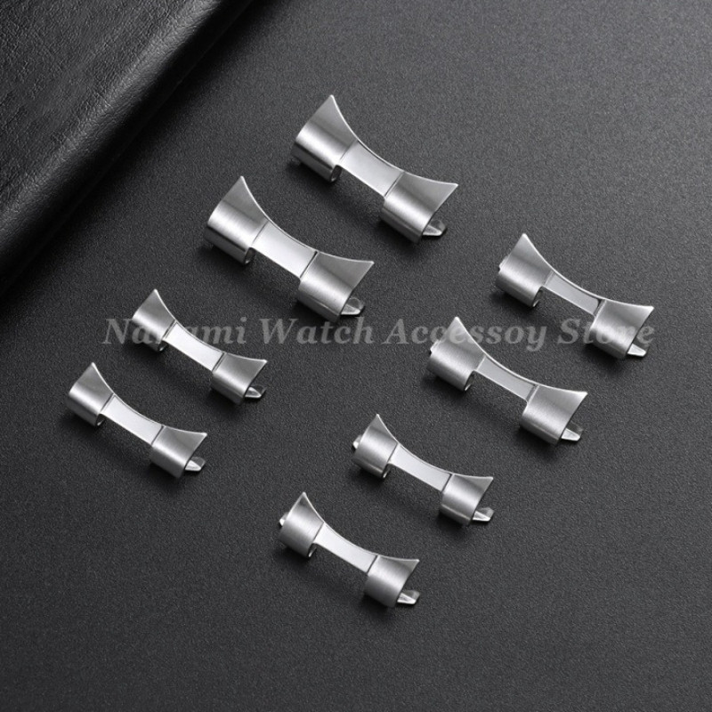Detalhes do Conector De Ligação De Pulseira De Relógio De Metal Com Extremidade Curvada 12/14/16/18/19/20/22/24mm Adaptador De Arco
