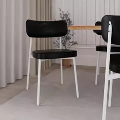 Conjunto 6 Cadeiras de Jantar Revestimento Sintetico Alloa Est. Branca