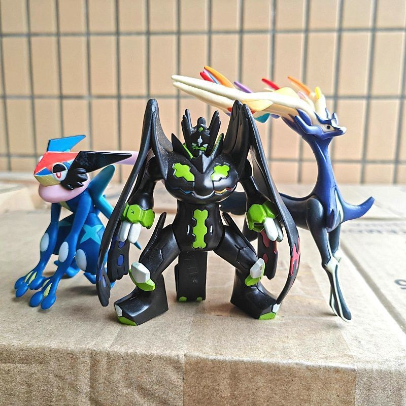 Figura Pokémon Zygarde Forma Completa Xerneas Greninja Rayquaza Brilhante Modelo Colecionável Presente Decoração de Mesa