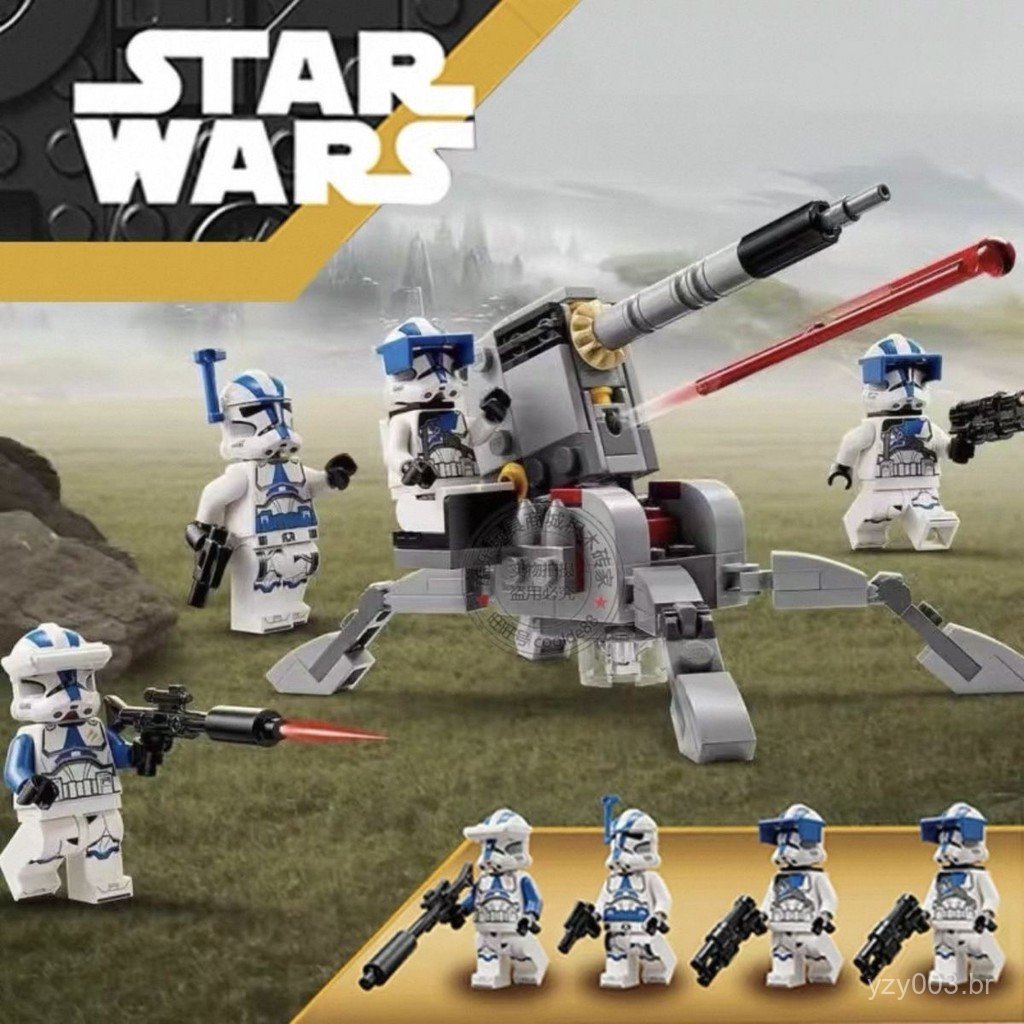 Compatível com Lego Star Wars 75345 Star Wars 501st Legion Combat Soldier Conjunto Educacional para Crianças Meninos Men