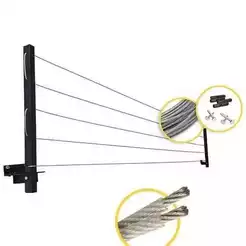 Varal Roupa Articulável de Aluminio Parede Até 80Kg Praticidade no dia a dia + Kit Instalação