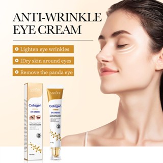 Colágeno Anti-Rugas Eye Cream Remover Dark Circle Bags Eliminar o inchaço Anti-envelhecimento Gel Lift Firm em Oferta na Shopee