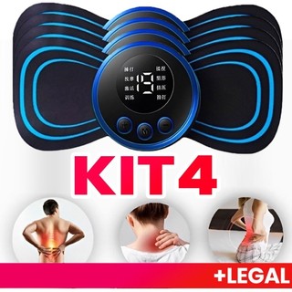 KIT Mini Massageador EMS Estimulador Elétrico De Pescoço Portátil Para Alívio Da Dor Musc…