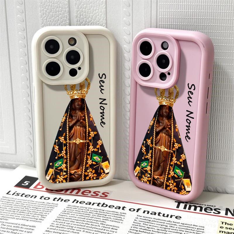 Capinha de celular personalizada Nossa Senhora Aparecida para Samsung Galaxy  A55 A03 A14 A15 A05S A35 A23 S23 S24 Capa