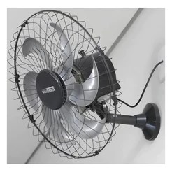 Ventilador de Parede Vitalex Preto / Prata - 50 cm 200W Bivolt - Motor de alta rotação
