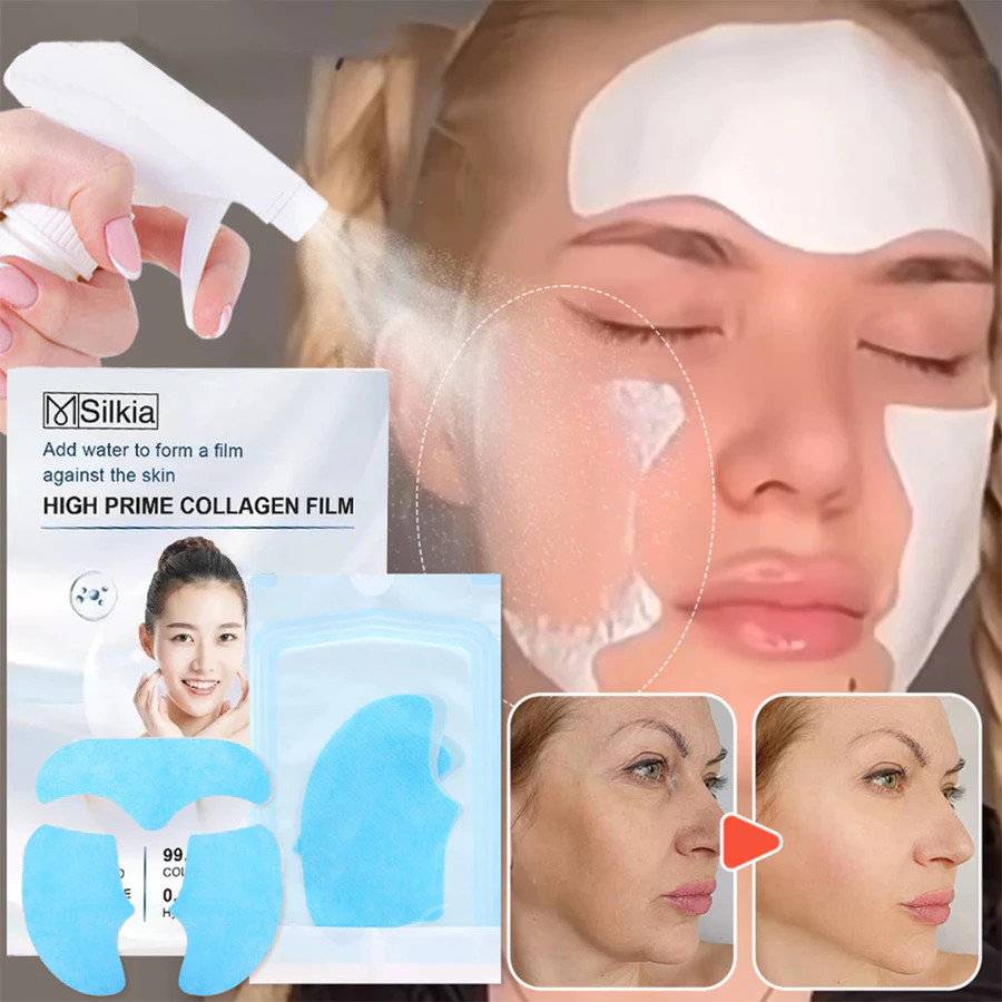 Máscaras faciais instantâneas com nanocolágeno para firmar a pele e preencher linhas finas, pacote com 3 unidades.
