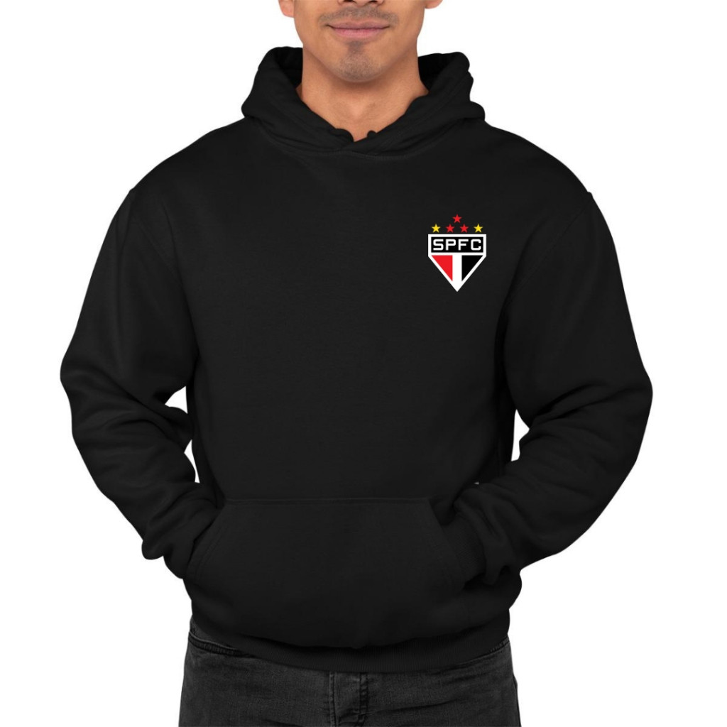 Moletom Canguru Time Tricolor Lançamento Com Capuz Unissex Inverno Blusa de Frio Casaco Cores Novas em Oferta na Shopee