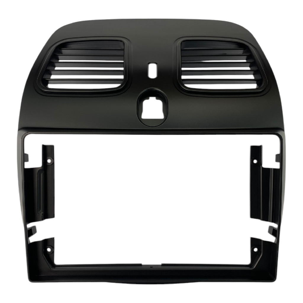 Moldura Painel Central Multimídia 9 Polegadas Fiat Grand Siena Palio Sporting Preto Fosco
