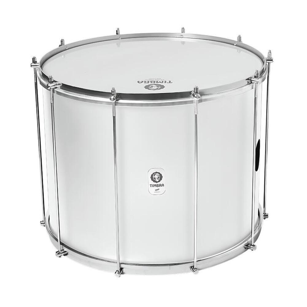 SURDO TIMBRA 20X40CM BRANCO C/ARO CROMADO PELE LEITOSO E NAPA INV 10AF