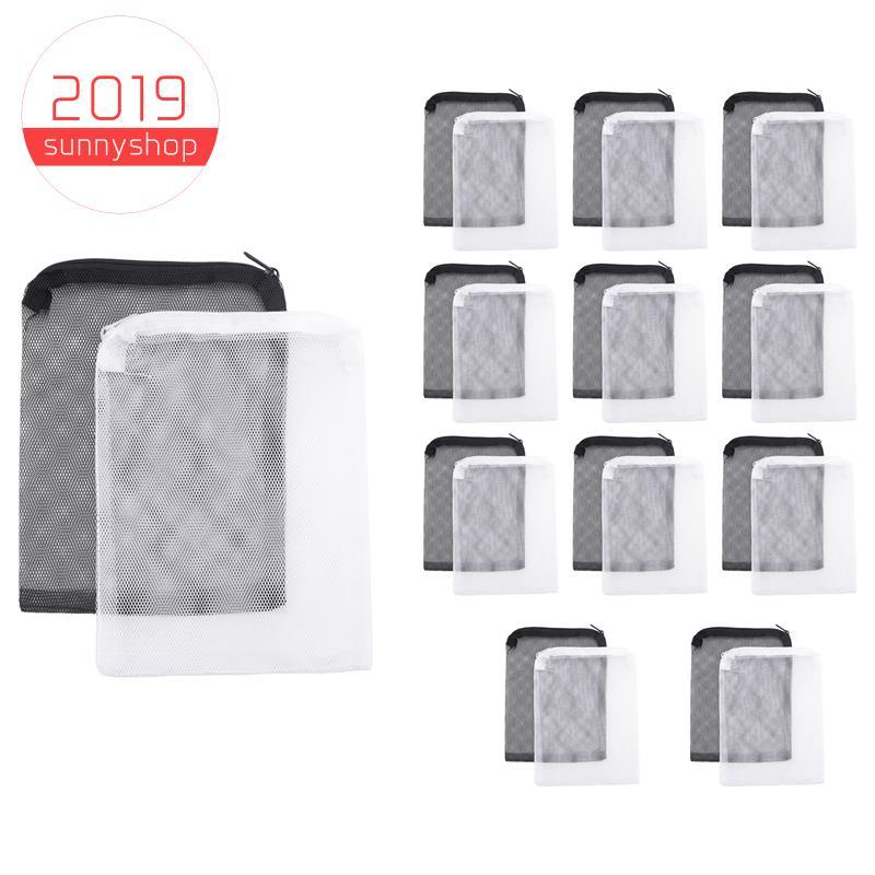[Bestseller S] 24 Peças De Saco De Filtro De Aquário Malha De Mídia Reutilizável Para Carbono Granular , Bioball Branco 