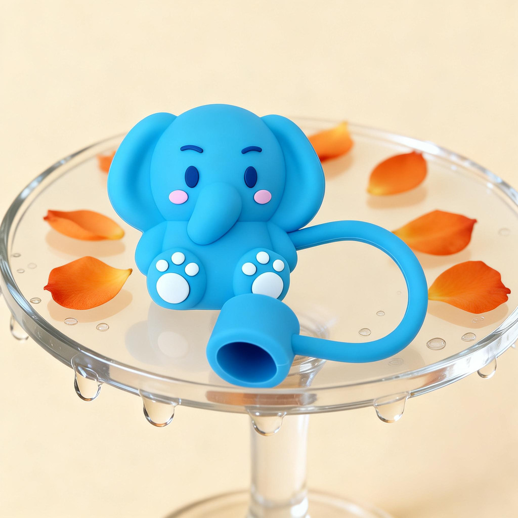 Protetor Canudo 10mm Kawaii Silicone Cute Anti Sujeira Reutilizável — imagem 2 de 2