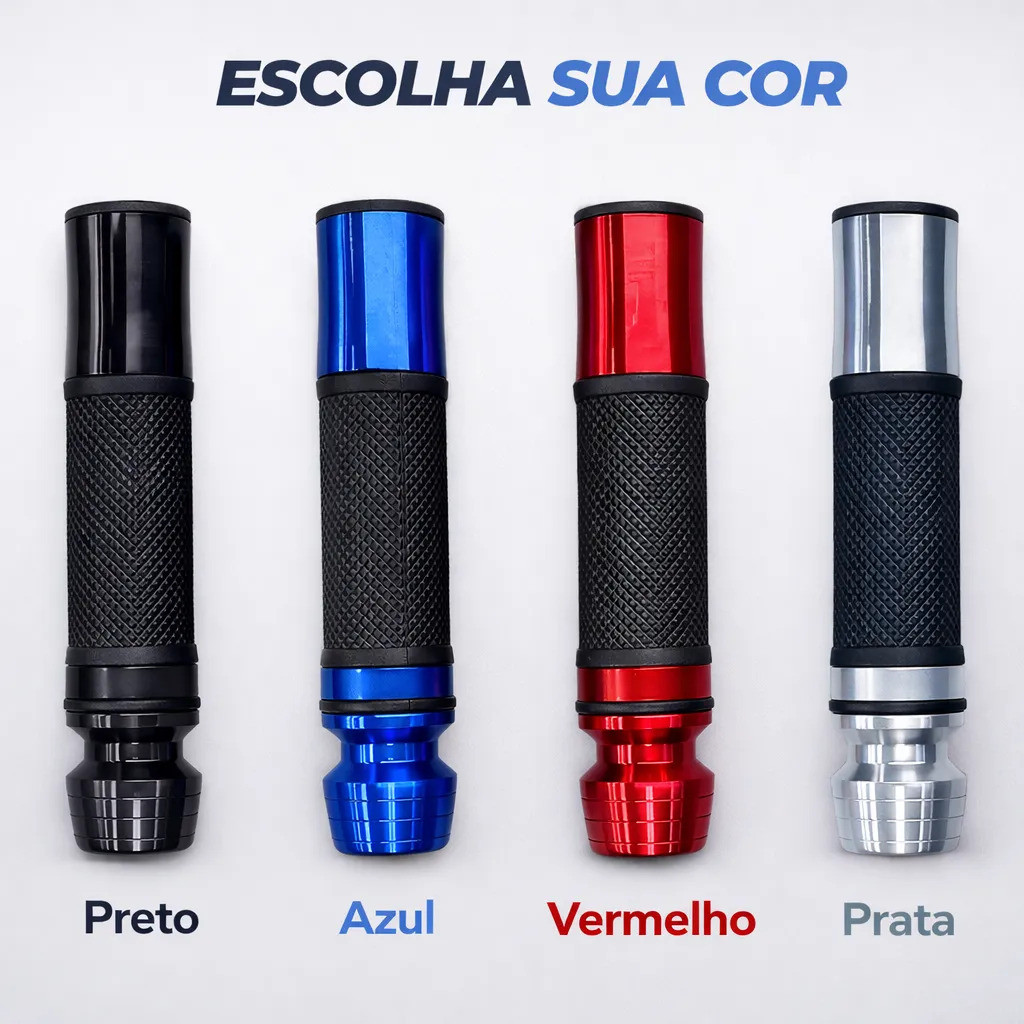 Manopla Moto Esportiva Acelerador Universal Guidao Cromada Para Moto Qualidade Punho