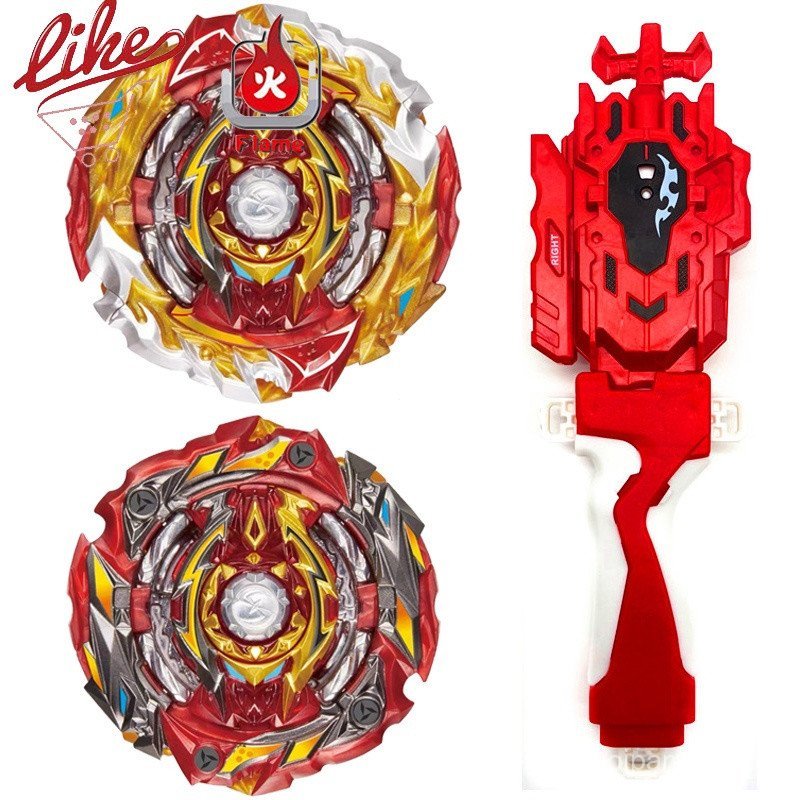 Beyblade Burst Flame B-172 World Spriggan Super King with LR Spark Launcher Handlebar Set Beyblade Toys for Children