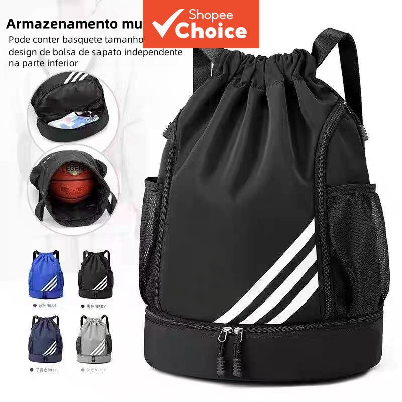 Mochila Esportiva À Prova D'água Com Cordão , Grande Capacidade , Separação Seca E Úmida Para Natação , Treinamento De F