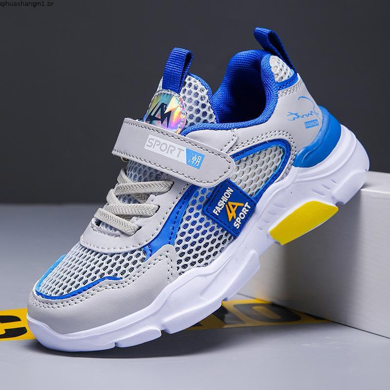 kit tênis infantil masculino tênis infantil masculino Sapatos para meninos, malha nova, tênis casuais respiráveis, sol
