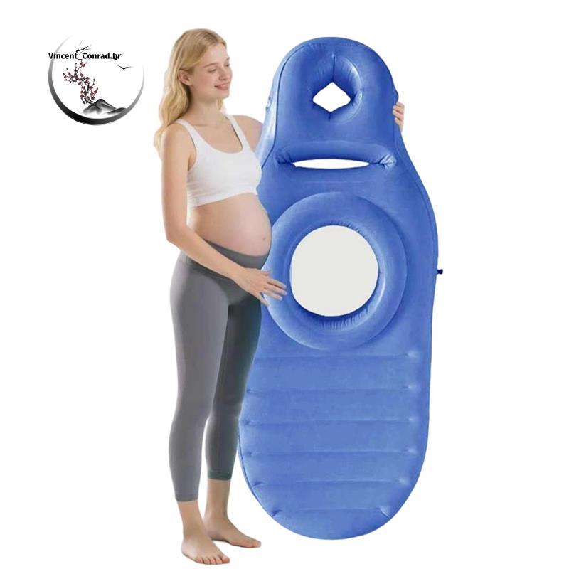 Bomba Elétrica Incluída Colchão De Gravidez Com Furo Cama De Maternidade Inflável Para Dormir No Estômago , Alívio Da Do