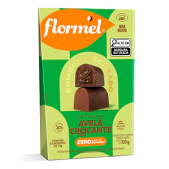 Bombom Creme De Avelã Crocante Zero Açúcar Sem Glúten Doce Flormel 60g