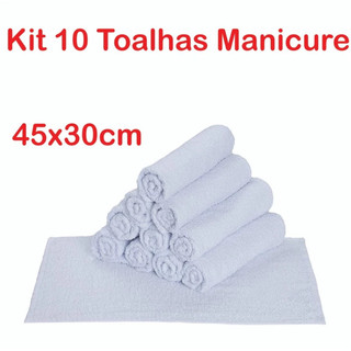 Kit c/10 Toalha Social Manicure p/Salão 30X45cm