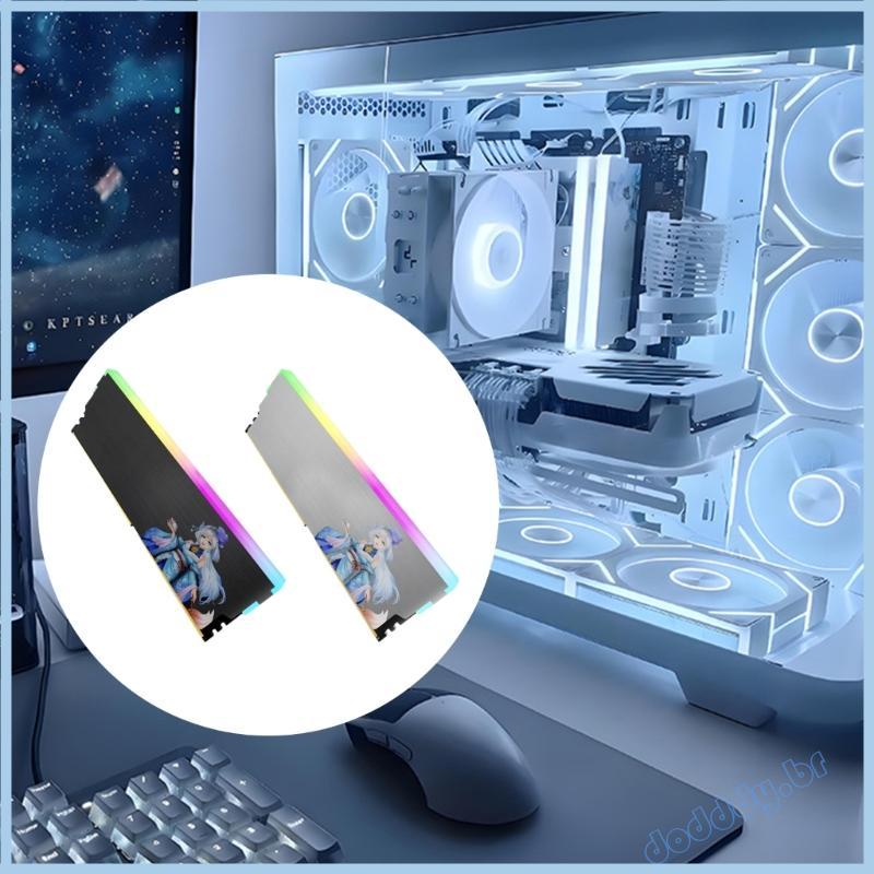 Dissipador Calor RAMs Iluminado DOD ARGB Para Reforço Memória Desktop DDR5 DDR4 DDR3 DDR2