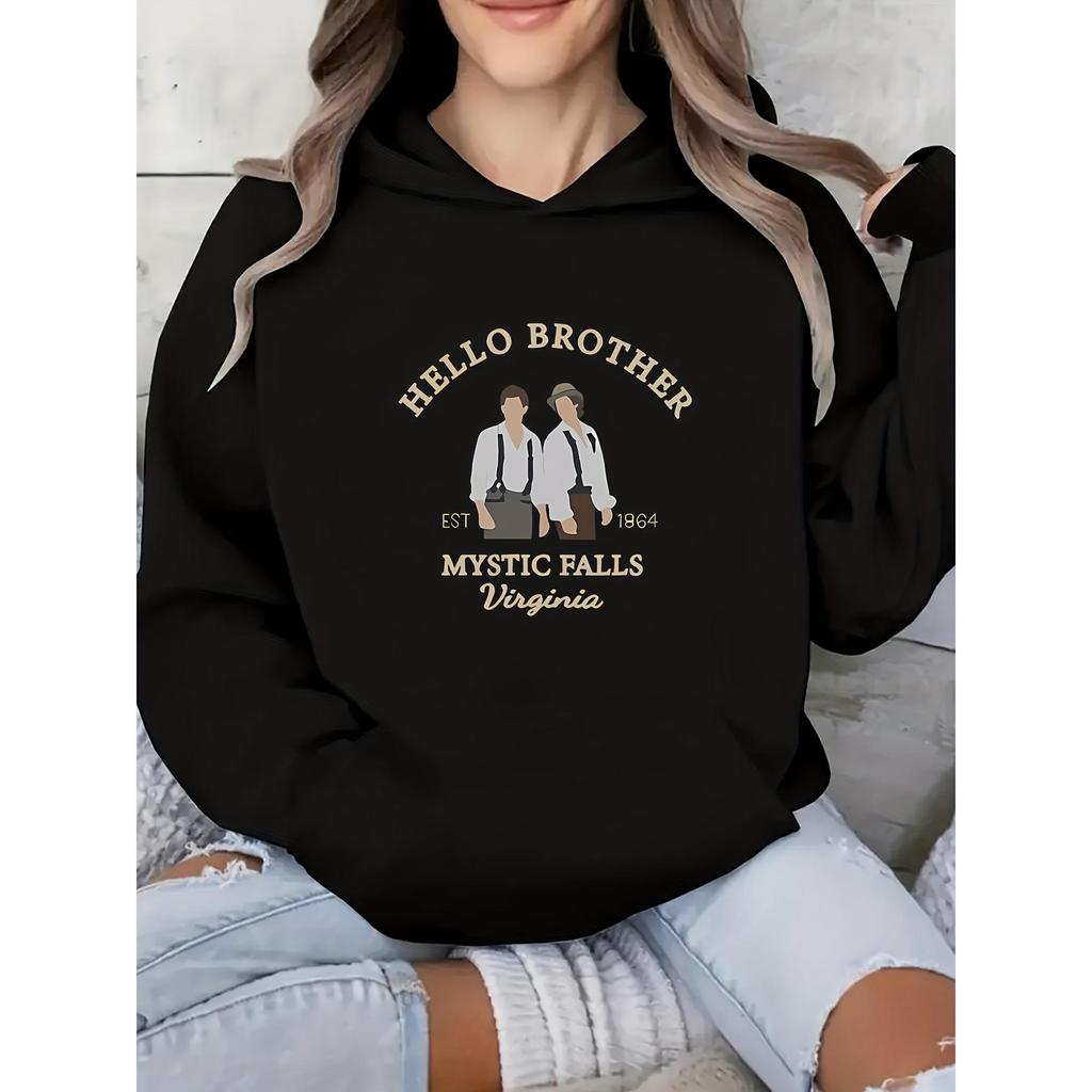 Moletom Canguru Mystic Falls The Vampire Diaries Serie Premium Flanelado Unissex Blusa
