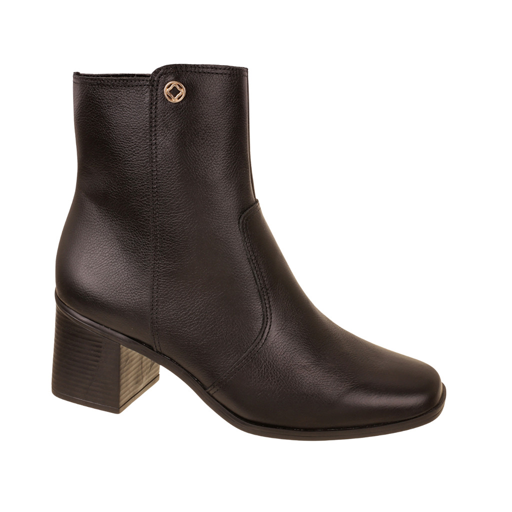 Bota Feminina Ankle Boot Salto Médio Moda Bebece Original