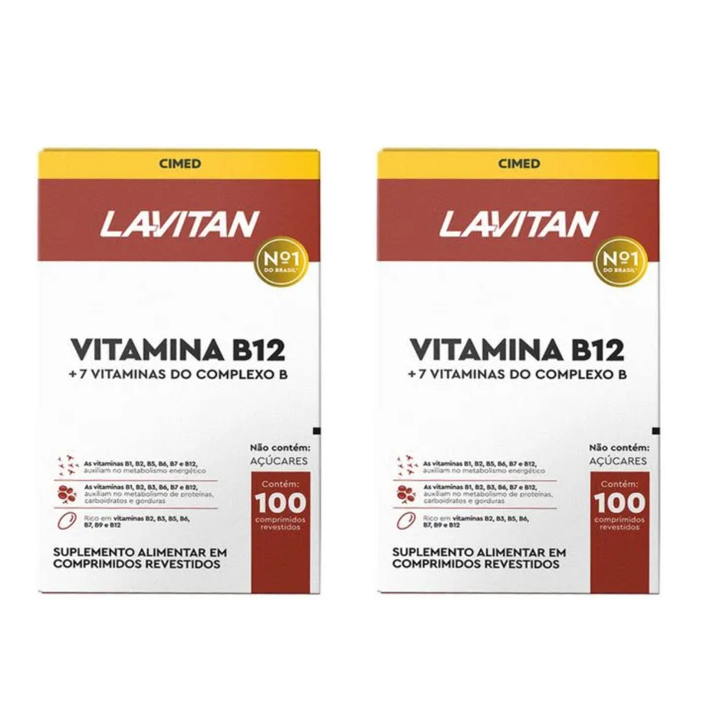 Kit 2x Lavitan Vitamina B12 + 7 Vitaminas do Complexo B