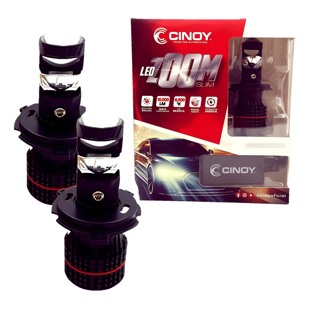 Lâmpada Led 10000lm Mini Projetor Canhão 30.000h 9-32v Cinoy