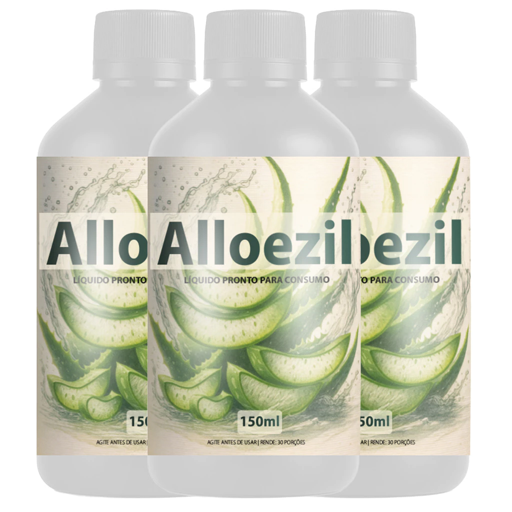 3 Alloezil Liquido pronto para consumo Aloe Vera 150ml - Alloe Aloé Vera