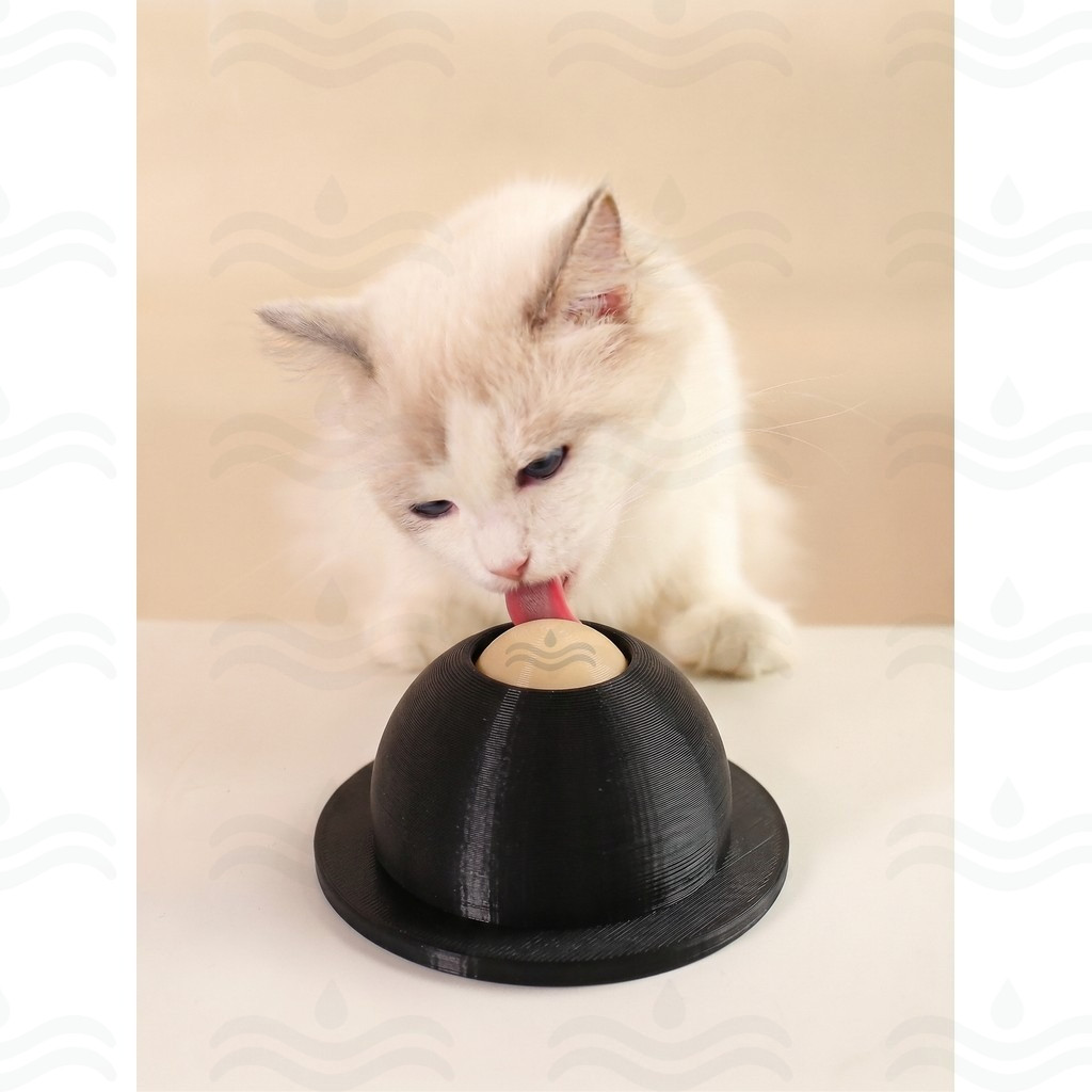 Brinquedo Lambedor Comedouro de Lamber Interativo para Cachorro Gato Pet Bolinha Giratória Alimentador Antiestresse