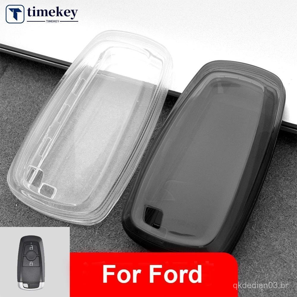TPU Macio Carro Transparente Caso Chave Controle Remoto Proteger Capa Acessórios Automóveis Para Ford Edge Fusio