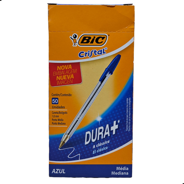 CANETA ESFEROGRÁFICA BIC AZUL CAIXA C/50 UNIDADES ESCRITÓRIO ESCOLA